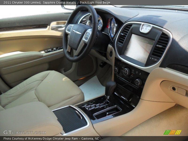 Sapphire Crystal Metallic / Black/Light Frost Beige 2011 Chrysler 300 Limited