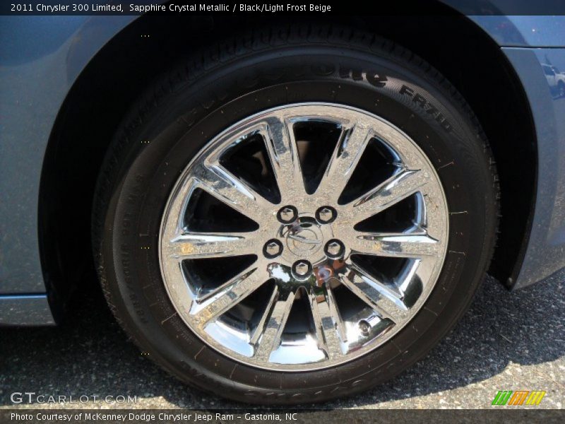 Sapphire Crystal Metallic / Black/Light Frost Beige 2011 Chrysler 300 Limited