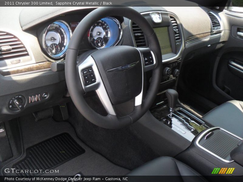 Sapphire Crystal Metallic / Black 2011 Chrysler 300 Limited
