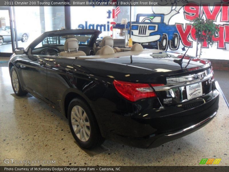 Brilliant Black Crystal Pearl / Black/Light Frost Beige 2011 Chrysler 200 Touring Convertible