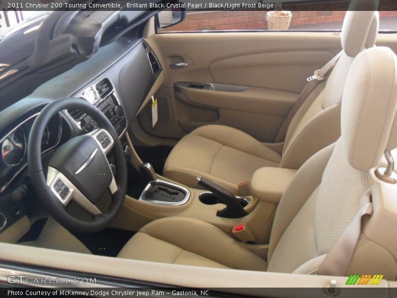 Brilliant Black Crystal Pearl / Black/Light Frost Beige 2011 Chrysler 200 Touring Convertible