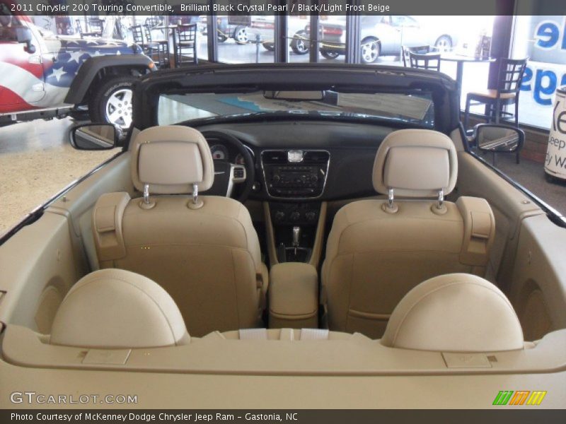 Brilliant Black Crystal Pearl / Black/Light Frost Beige 2011 Chrysler 200 Touring Convertible