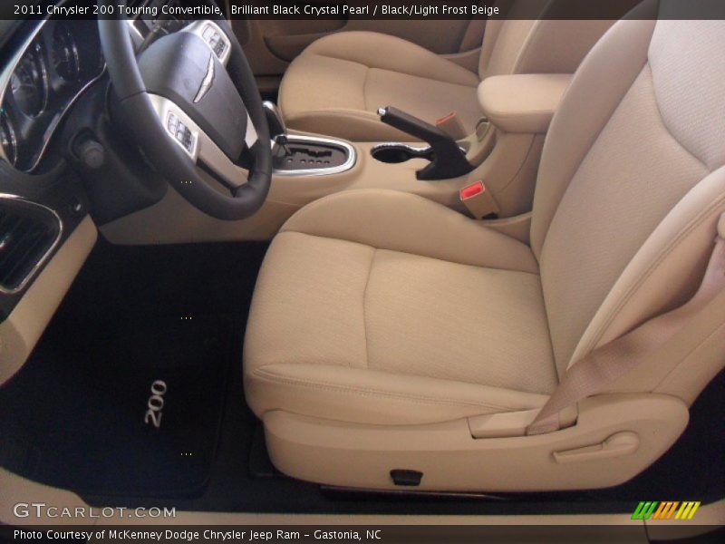 Brilliant Black Crystal Pearl / Black/Light Frost Beige 2011 Chrysler 200 Touring Convertible