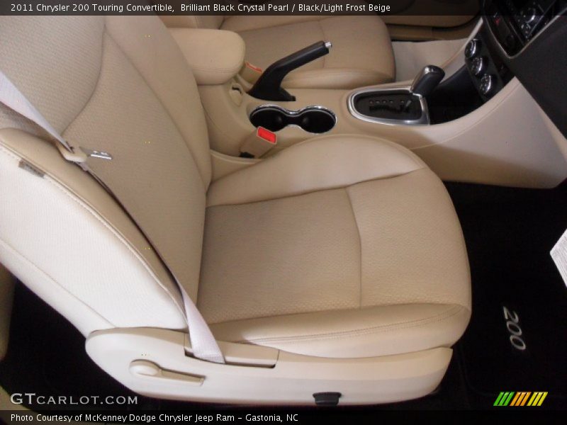 Brilliant Black Crystal Pearl / Black/Light Frost Beige 2011 Chrysler 200 Touring Convertible