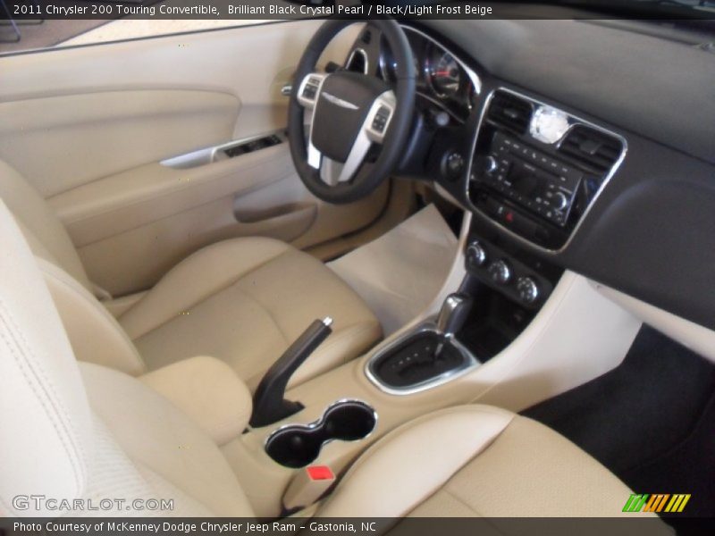 Brilliant Black Crystal Pearl / Black/Light Frost Beige 2011 Chrysler 200 Touring Convertible