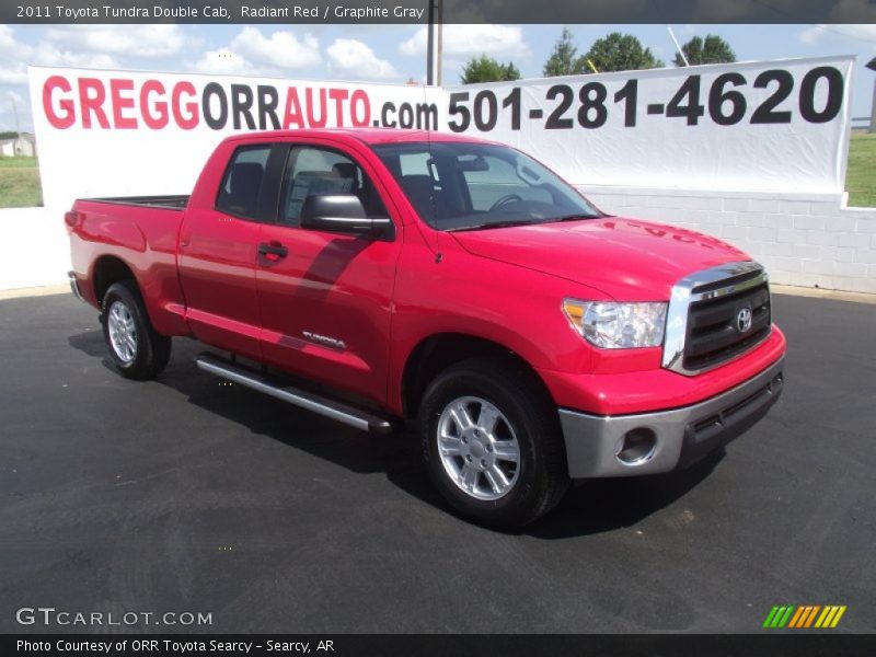 Radiant Red / Graphite Gray 2011 Toyota Tundra Double Cab