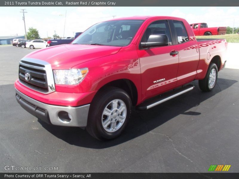Radiant Red / Graphite Gray 2011 Toyota Tundra Double Cab