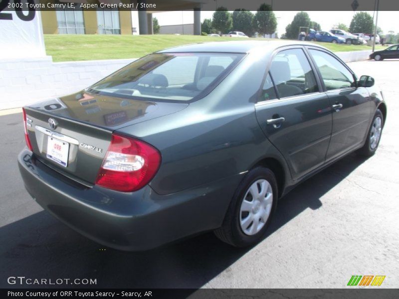 Aspen Green Pearl / Stone 2002 Toyota Camry LE