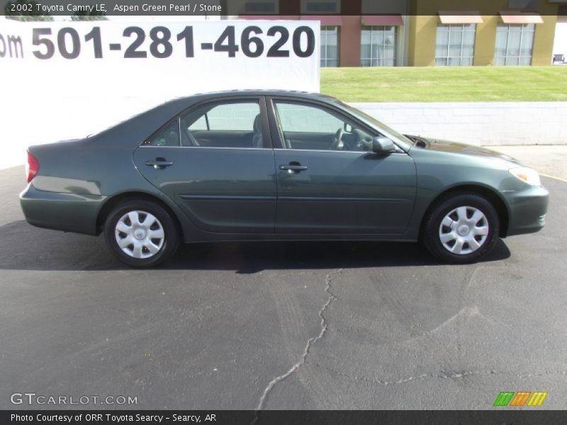 Aspen Green Pearl / Stone 2002 Toyota Camry LE