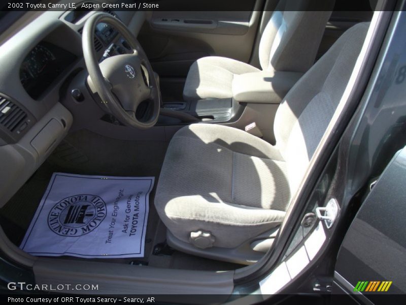 Aspen Green Pearl / Stone 2002 Toyota Camry LE