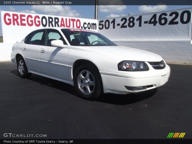 White / Medium Gray 2005 Chevrolet Impala LS