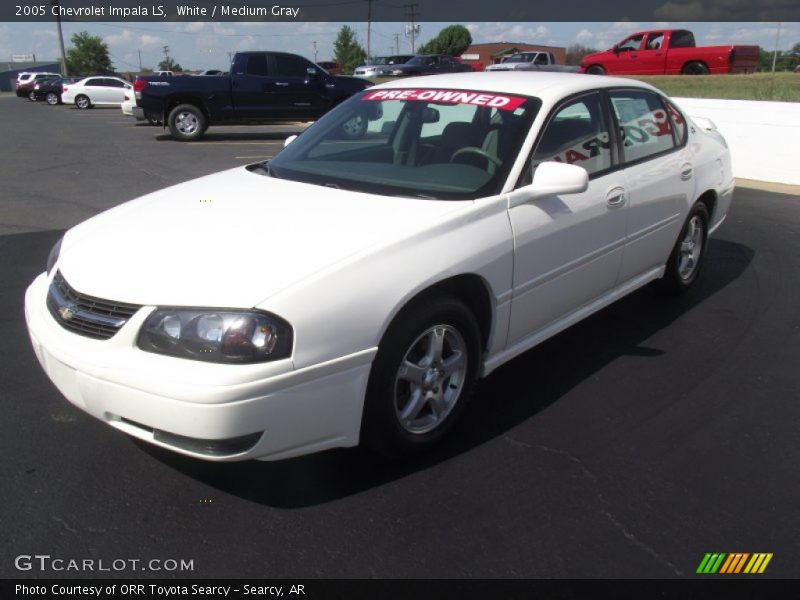 White / Medium Gray 2005 Chevrolet Impala LS
