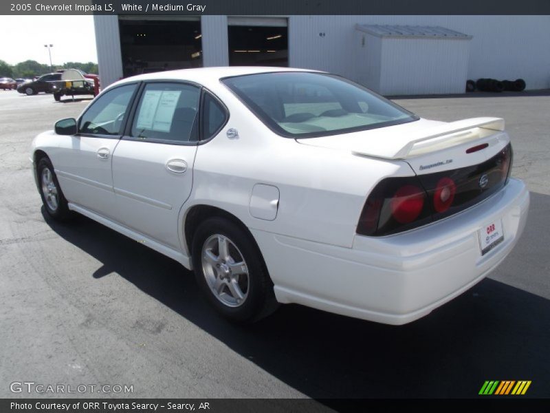 White / Medium Gray 2005 Chevrolet Impala LS