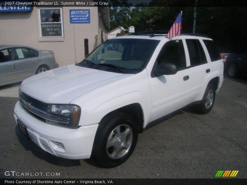 Summit White / Light Gray 2007 Chevrolet TrailBlazer LS