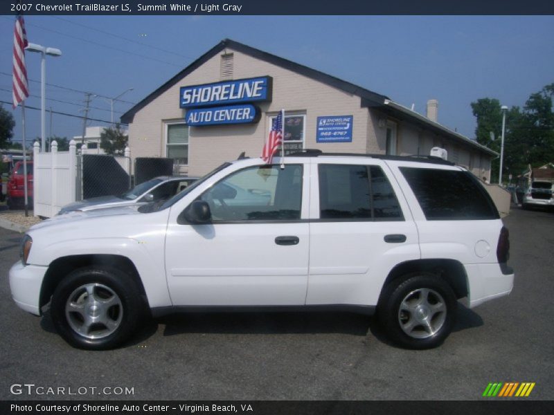 Summit White / Light Gray 2007 Chevrolet TrailBlazer LS