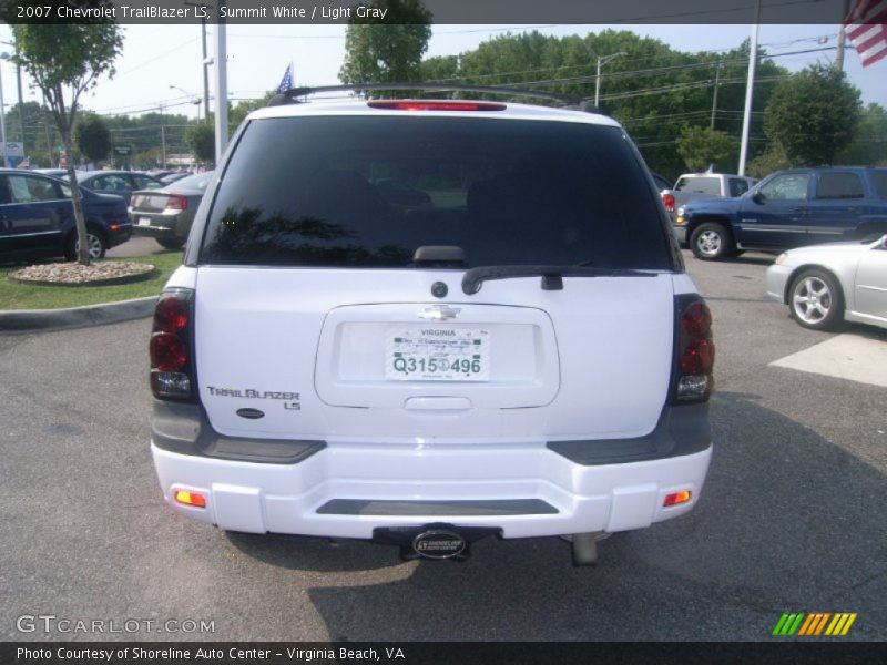 Summit White / Light Gray 2007 Chevrolet TrailBlazer LS