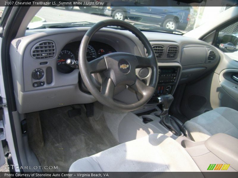 Summit White / Light Gray 2007 Chevrolet TrailBlazer LS