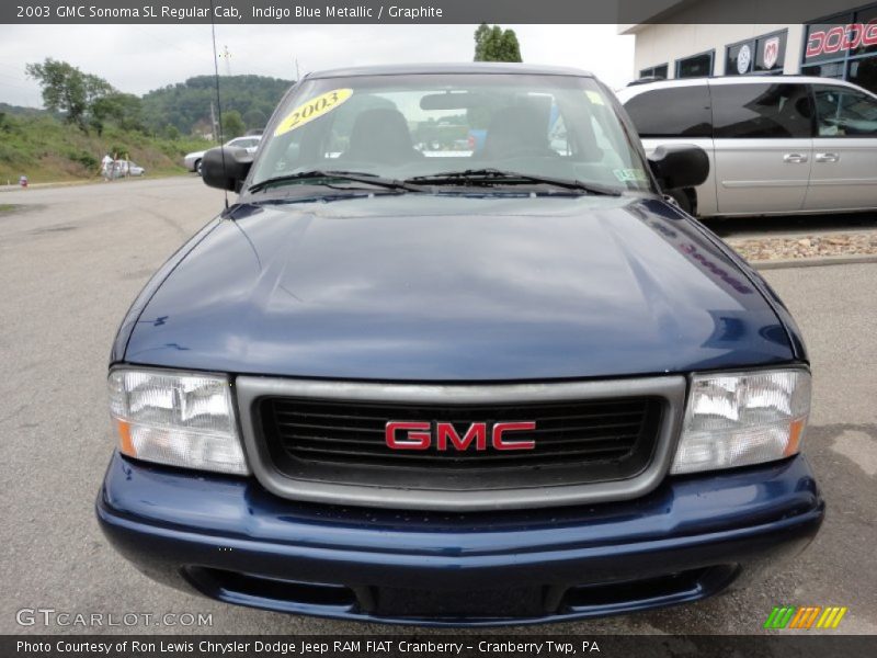 Indigo Blue Metallic / Graphite 2003 GMC Sonoma SL Regular Cab