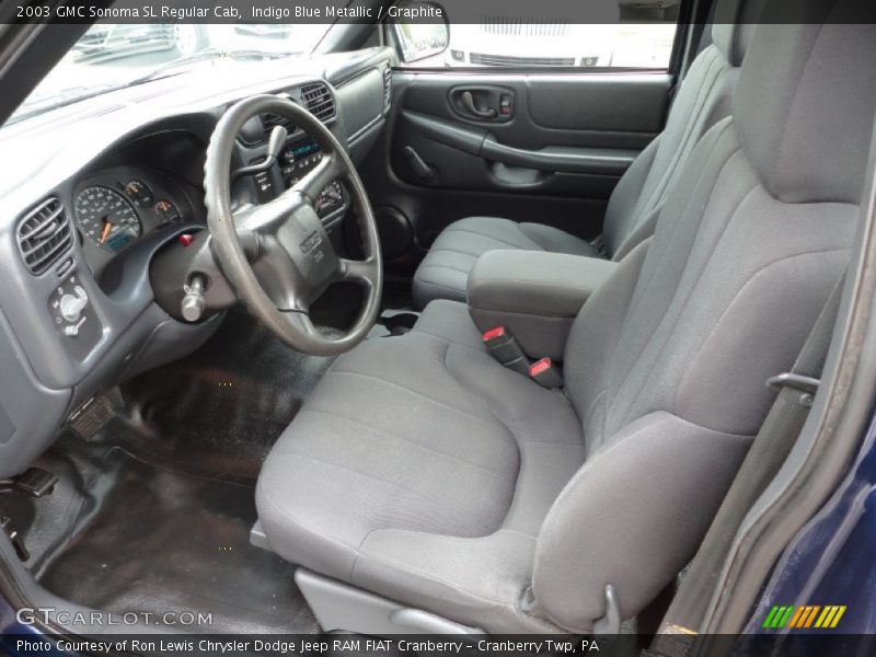  2003 Sonoma SL Regular Cab Graphite Interior