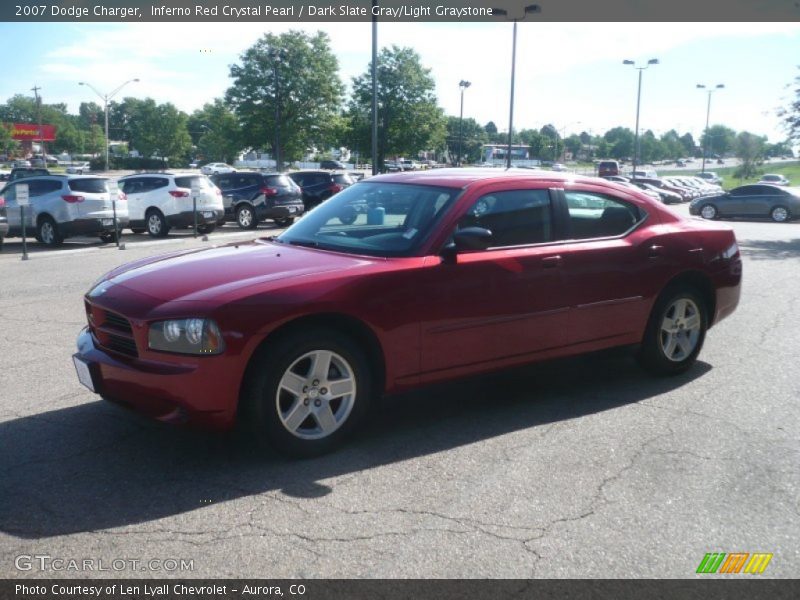 Inferno Red Crystal Pearl / Dark Slate Gray/Light Graystone 2007 Dodge Charger
