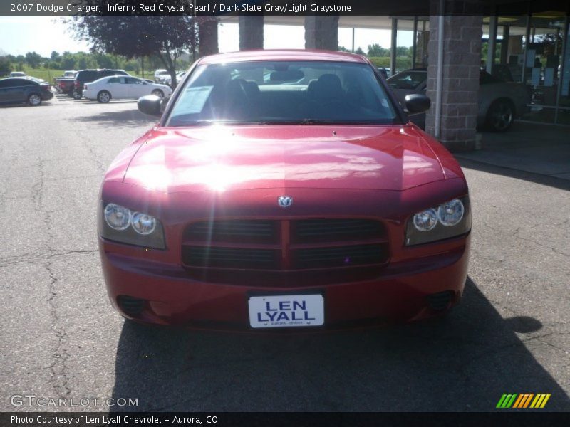 Inferno Red Crystal Pearl / Dark Slate Gray/Light Graystone 2007 Dodge Charger