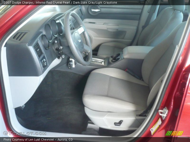 Inferno Red Crystal Pearl / Dark Slate Gray/Light Graystone 2007 Dodge Charger