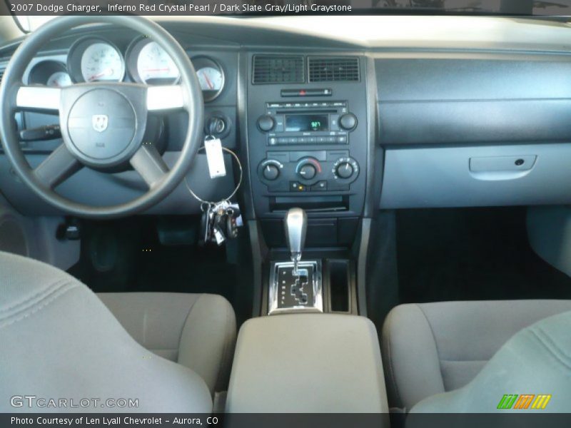 Inferno Red Crystal Pearl / Dark Slate Gray/Light Graystone 2007 Dodge Charger