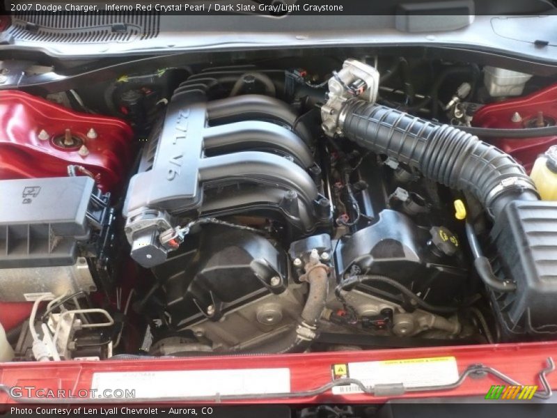 Inferno Red Crystal Pearl / Dark Slate Gray/Light Graystone 2007 Dodge Charger