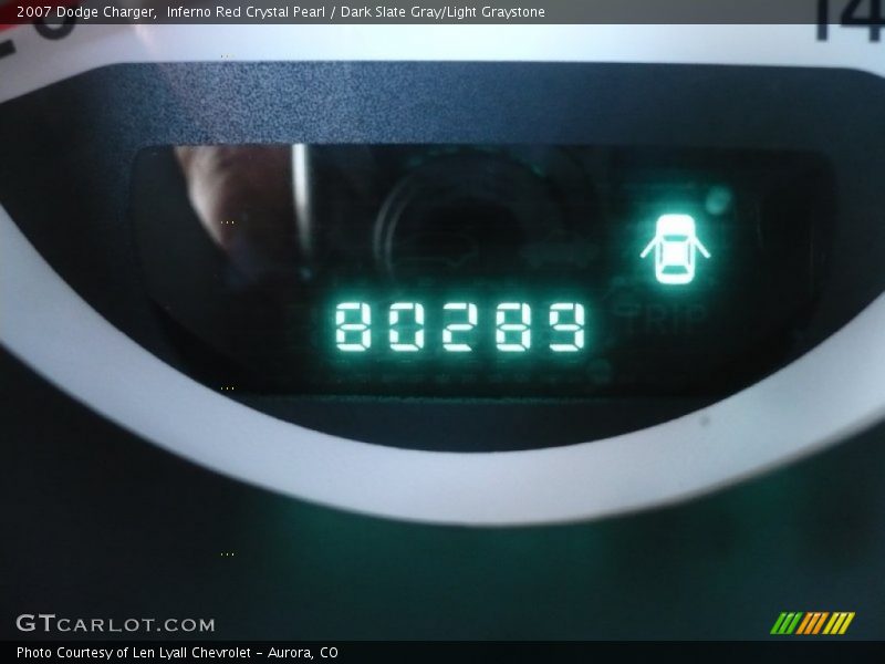 Inferno Red Crystal Pearl / Dark Slate Gray/Light Graystone 2007 Dodge Charger