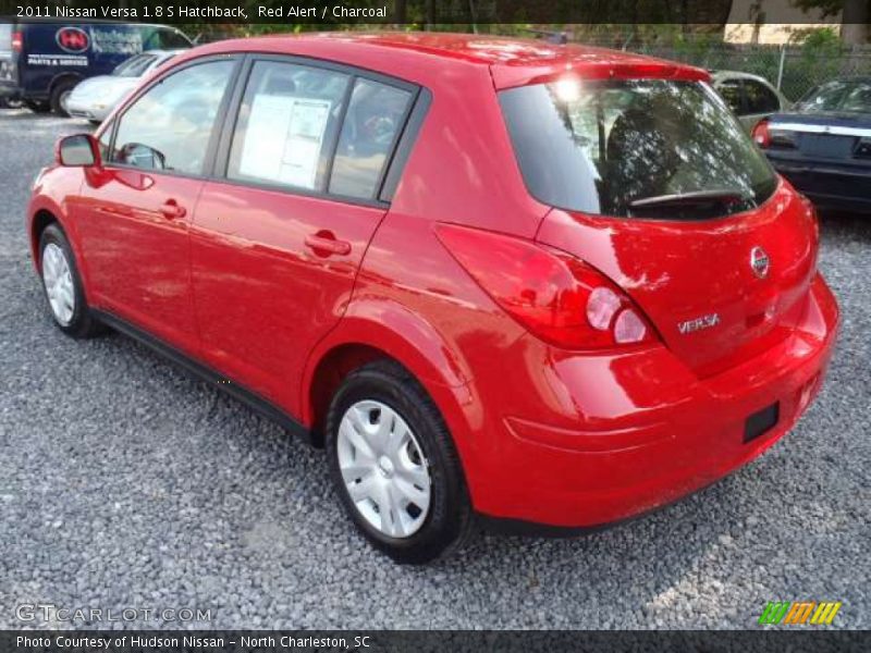 Red Alert / Charcoal 2011 Nissan Versa 1.8 S Hatchback