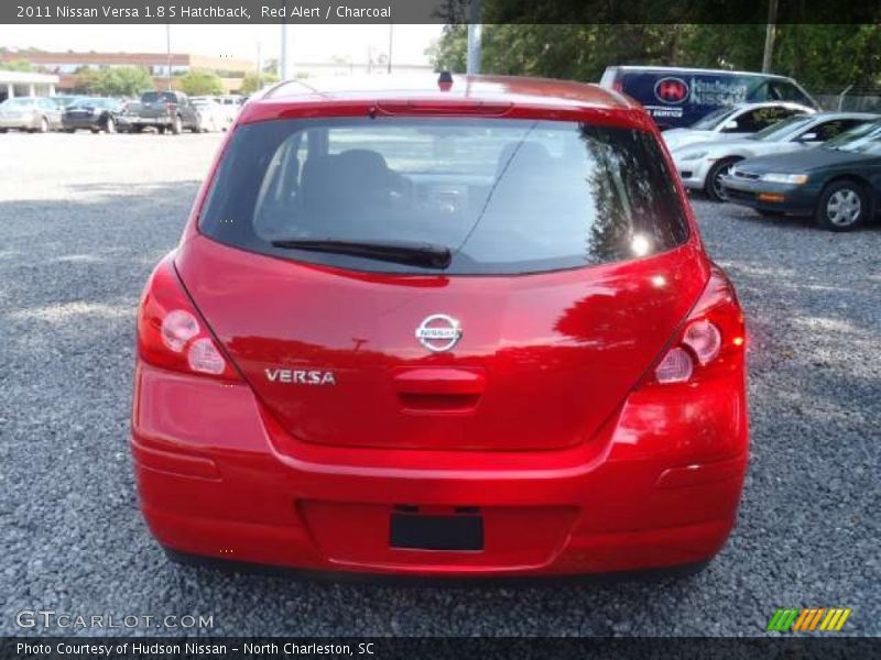 Red Alert / Charcoal 2011 Nissan Versa 1.8 S Hatchback
