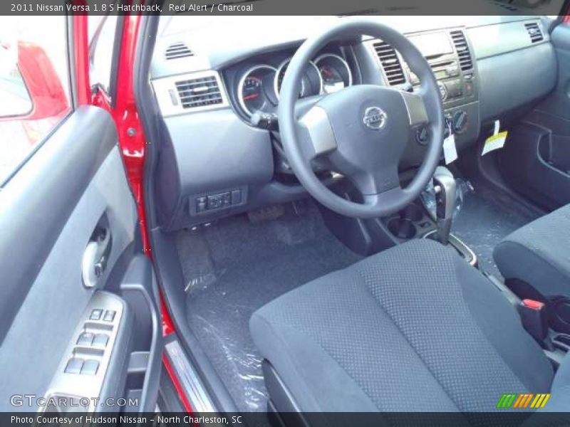 Red Alert / Charcoal 2011 Nissan Versa 1.8 S Hatchback