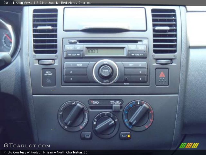 Red Alert / Charcoal 2011 Nissan Versa 1.8 S Hatchback