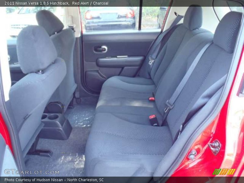 Red Alert / Charcoal 2011 Nissan Versa 1.8 S Hatchback