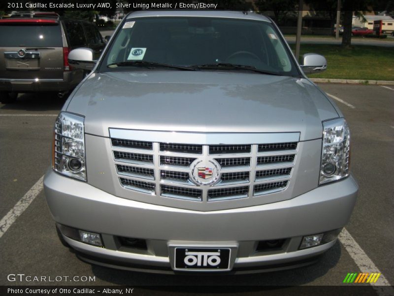Silver Lining Metallic / Ebony/Ebony 2011 Cadillac Escalade Luxury AWD