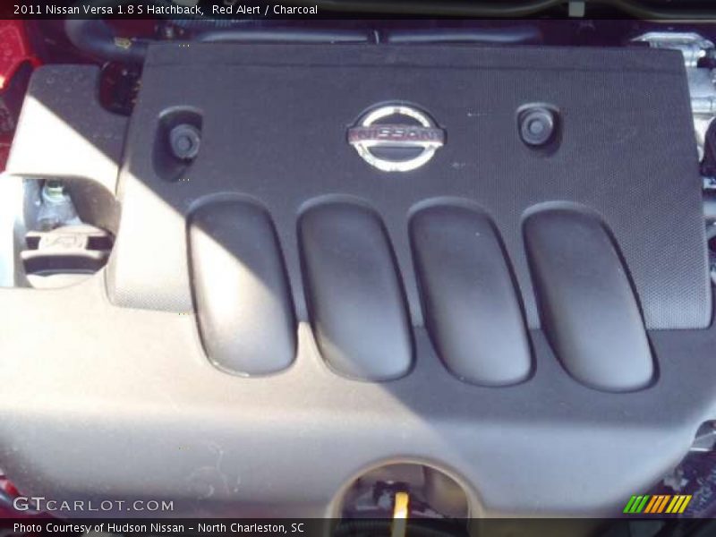 Red Alert / Charcoal 2011 Nissan Versa 1.8 S Hatchback