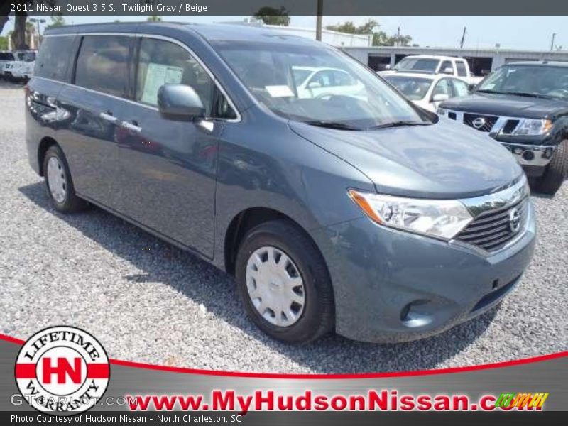 Twilight Gray / Beige 2011 Nissan Quest 3.5 S