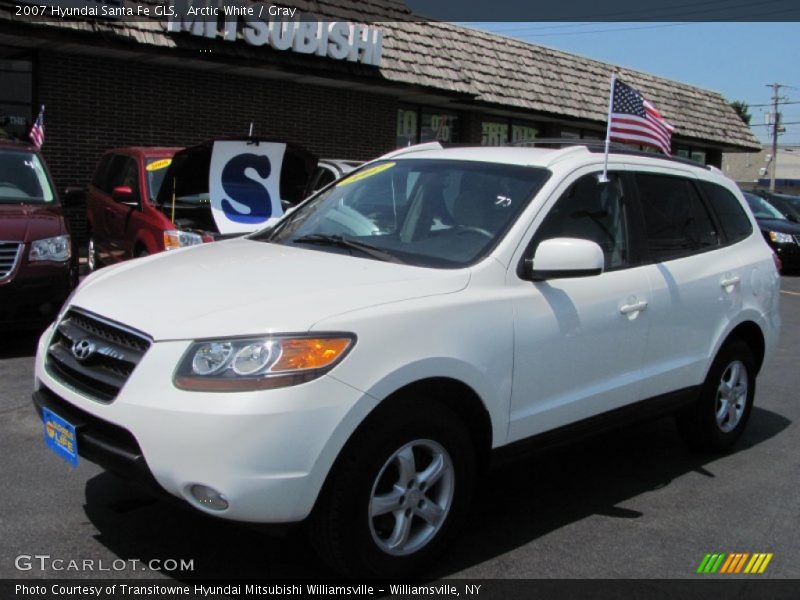 Arctic White / Gray 2007 Hyundai Santa Fe GLS
