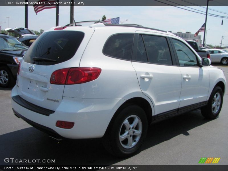Arctic White / Gray 2007 Hyundai Santa Fe GLS