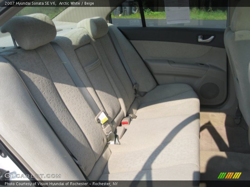Arctic White / Beige 2007 Hyundai Sonata SE V6
