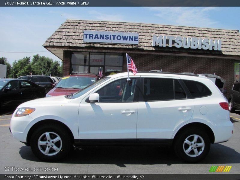 Arctic White / Gray 2007 Hyundai Santa Fe GLS