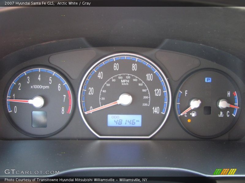 Arctic White / Gray 2007 Hyundai Santa Fe GLS
