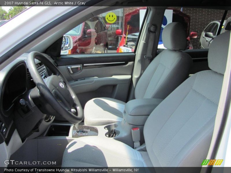 Arctic White / Gray 2007 Hyundai Santa Fe GLS