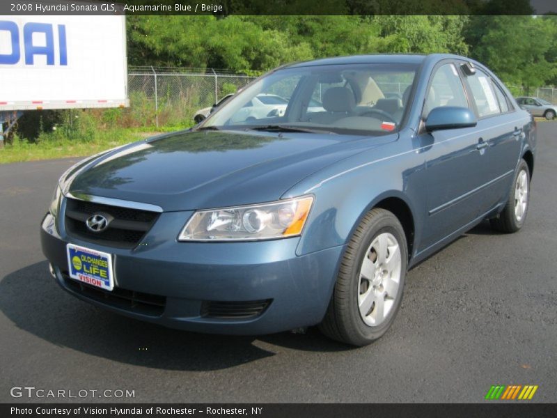 Aquamarine Blue / Beige 2008 Hyundai Sonata GLS