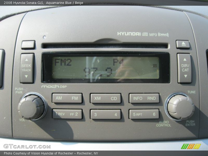 Aquamarine Blue / Beige 2008 Hyundai Sonata GLS