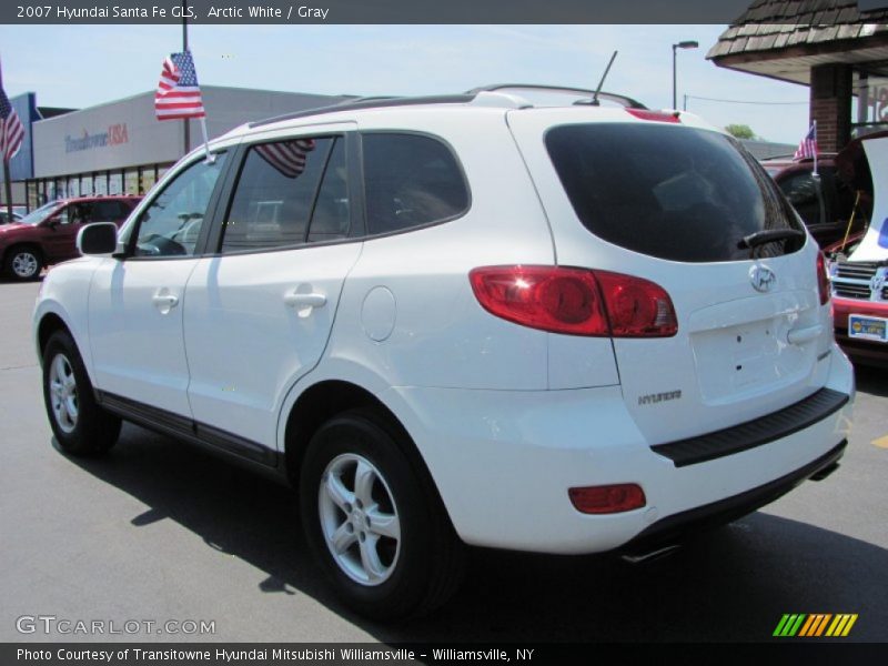 Arctic White / Gray 2007 Hyundai Santa Fe GLS