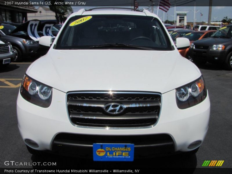 Arctic White / Gray 2007 Hyundai Santa Fe GLS