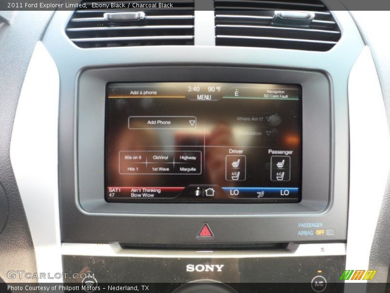 Ebony Black / Charcoal Black 2011 Ford Explorer Limited