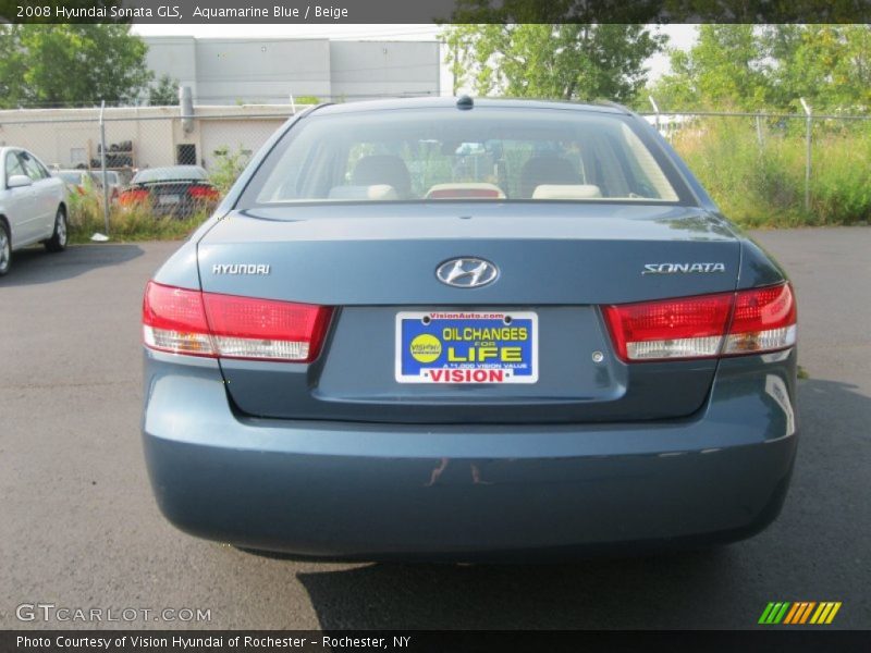 Aquamarine Blue / Beige 2008 Hyundai Sonata GLS