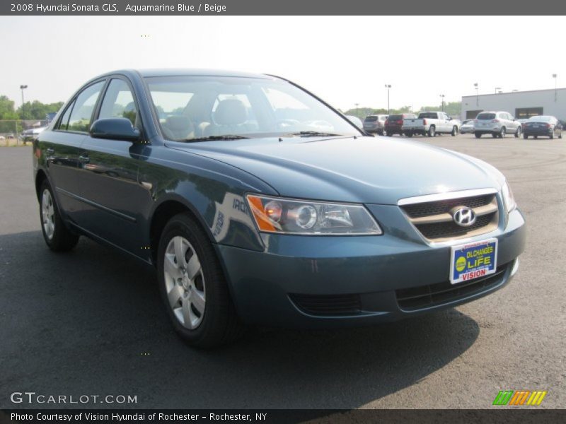 Aquamarine Blue / Beige 2008 Hyundai Sonata GLS